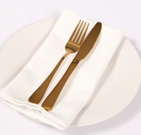 2pc Cutlery Set (Knife & Fork) - Gold