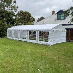 Decorated marquee with traditional seating and event setup for private function and party hire in Pakenham