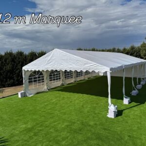 White pop up gazebo marquee setup on grass for backyard party and event equipment hire in Pakenham VIC